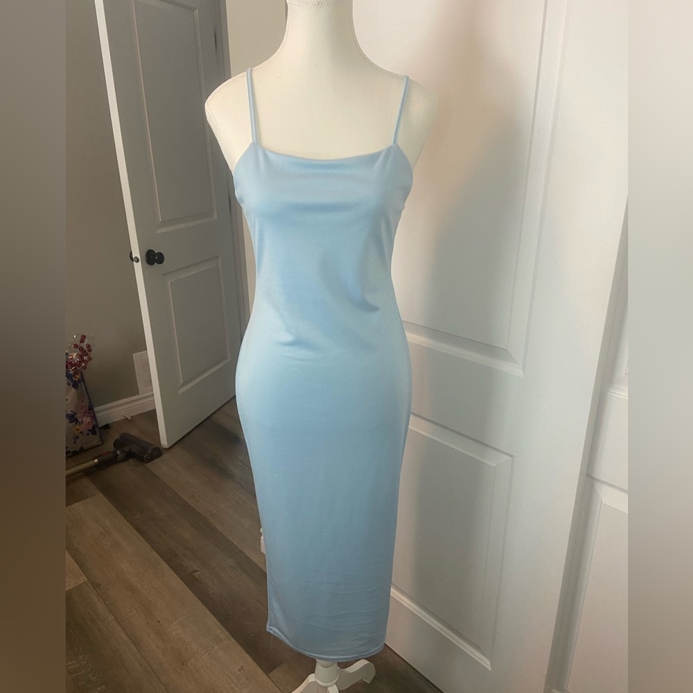 NWT PLT Blue MIDI Dress
